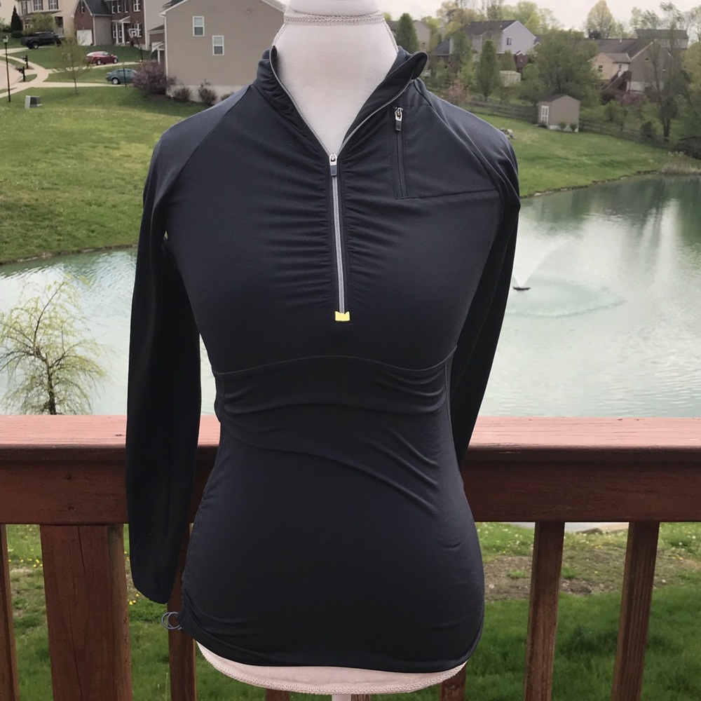 Athleta alacrity half Zip Jacket XXS flint grey